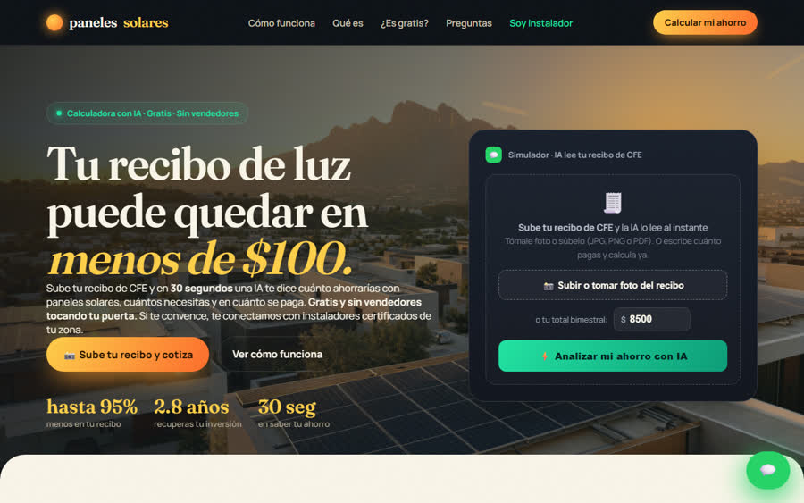 Plataforma panelessolares.online para instaladores de paneles solares